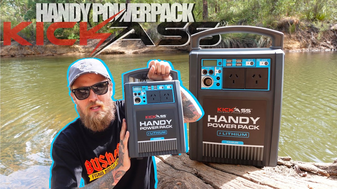 Watch customer video of KickAss Lithium Handy Pack - Built-in 200W Inverter & Accessory Sockets