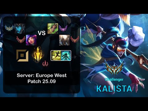 Kalista ADC + Neeko vs Zeri + Pantheon - EUW Challenger - Patch 25.09