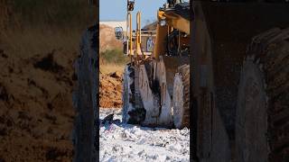 Why does he walk behind the mixer? #construction #lime #cement #soil #stabilization #foundation