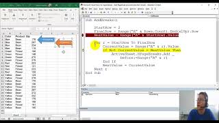 Excel VBA - Add PageBreak automatically For Loop and If