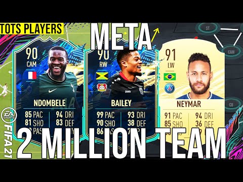 BEST TOTS META 2 MILLION COIN TEAM TO GET ELITE - SQUAD BUILDER TO GET MORE WINS - FIFA 21
