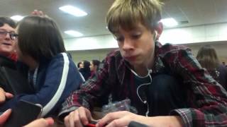 Kid gets mad during lunch at school
