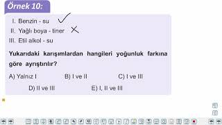 Eğitim Vadisi 10.Sınıf Kimya 13.Föy Ayırma ve Saflaştırma Teknikleri Konu Anlatım Videoları