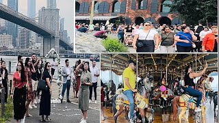 Jane’s Carousel 🎠 In Brooklyn Bridge Park 2025 DUMBO Brooklyn Walking Tour