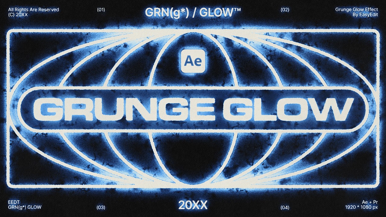 Grunge Glow Text Effect in After Effects | Frosted Neon Typography Tutorial