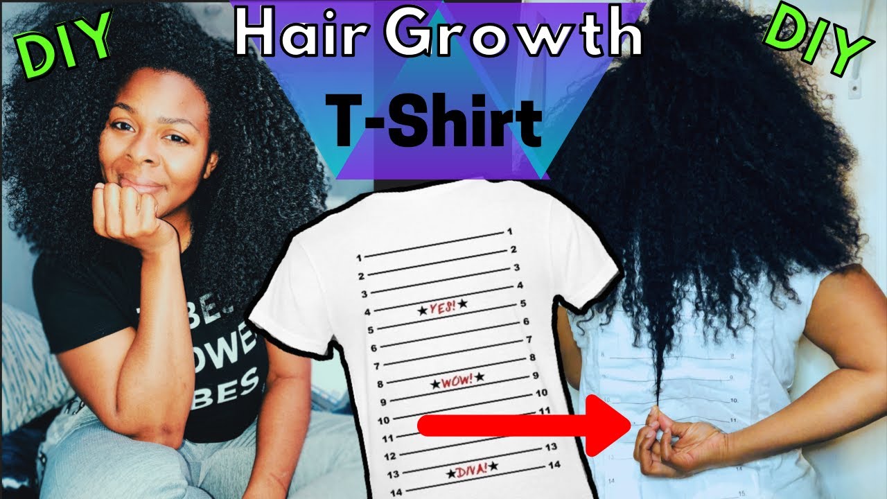 Natural Hair Length Check T-shirt | UNDER $10 | DIY