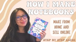 How I make notebooks from home! *to sell* #smallbusiness #notebook #workfromhome