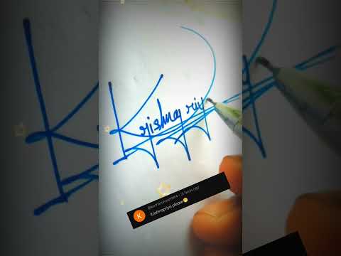 easy name signature #krishnapriya