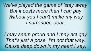 Aretha Franklin - I Surrender, Dear Lyrics