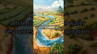 How do geographical features influence human settlement patterns?