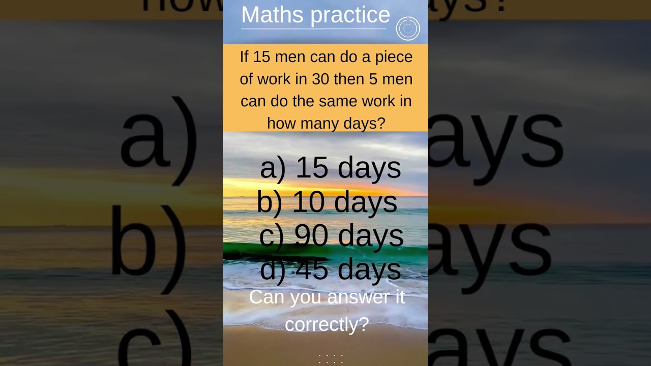 maths practice / time and work #edify #math #mathtrick