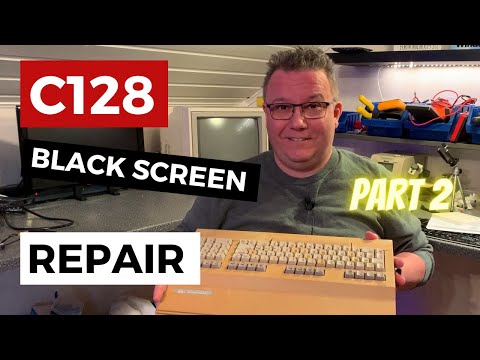Extremely yellowed Commodore 128 black screen repair and restore - Part 2