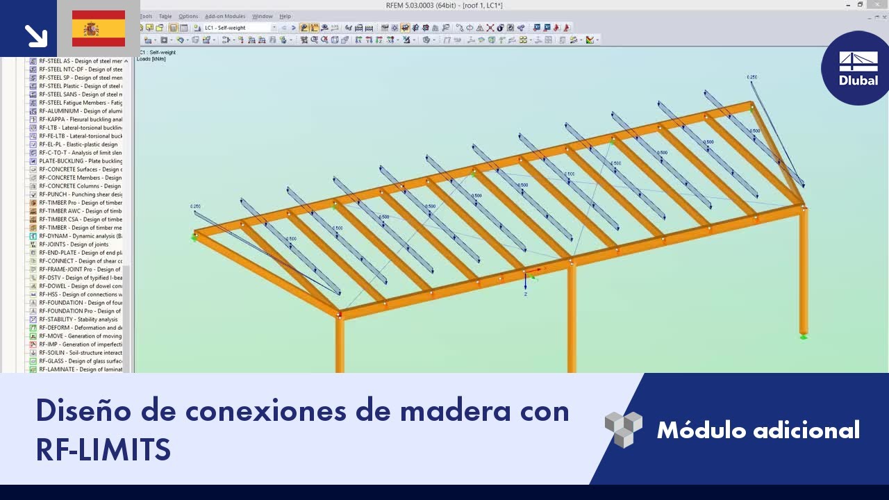 Dlubal RFEM 5 - Diseño de conexiones de madera con RF-LIMITS