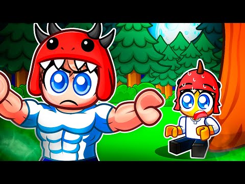 Becoming a PROTECTIVE DINO BRO in 99 Nights In The Forest! (Roblox)