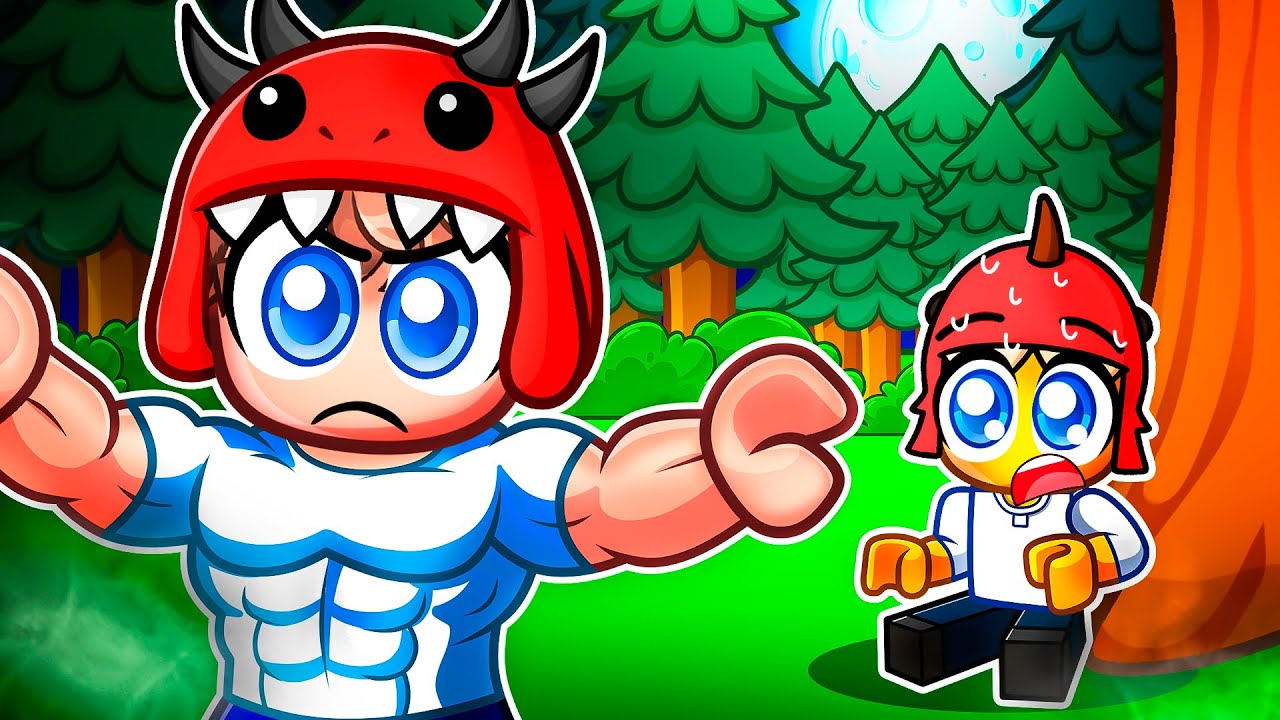 Becoming a PROTECTIVE DINO BRO in 99 Nights In The Forest! (Roblox)