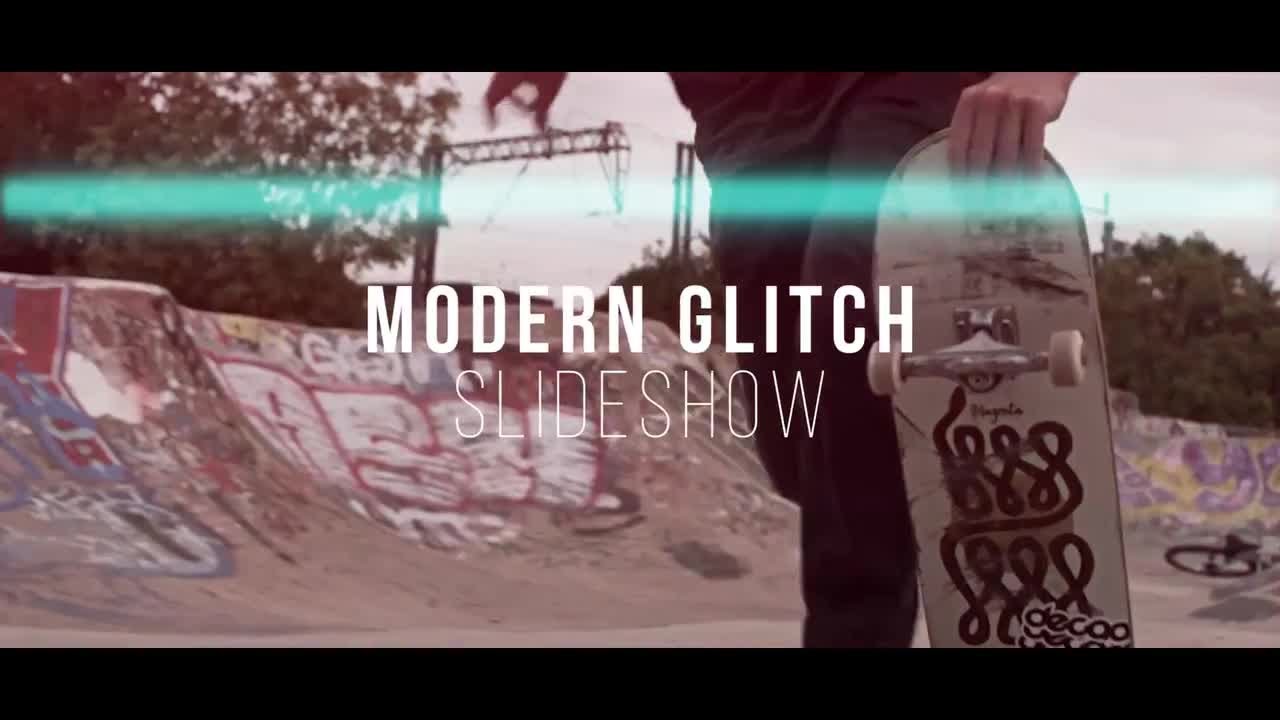 Dynamic Glitch Slideshow After Effects Templates