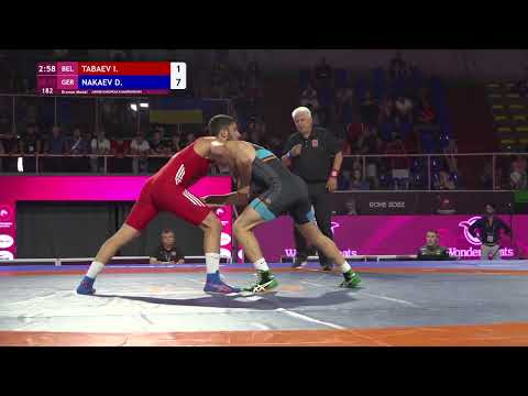 BRONZE GR - 77 kg: I. TABAEV (BEL) v. D. NAKAEV (GER)