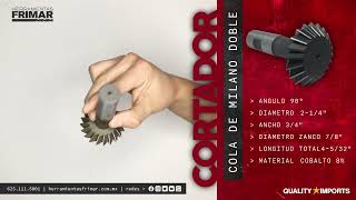 Cortador cola de milano doble - Frimar Herramientas