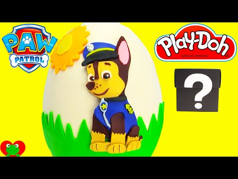 Paw Patrol Chase Play Doh Surprise Egg LEARN BIG and SMALL Video