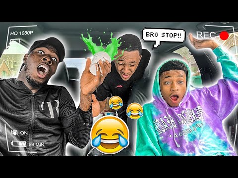 HITTING THE BRAKES PRANK ON THE FELLAS (FUNNY)
