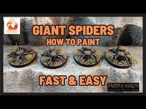 How to paint Giant spiders (fast and easy) #mesbg #howtopaint #giantspider