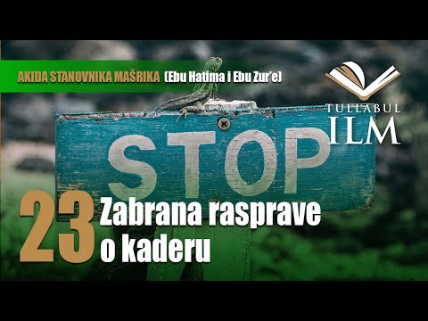 Zabrana rasprave o kaderu - dr. Zijad Ljakić - Tullabul Ilm