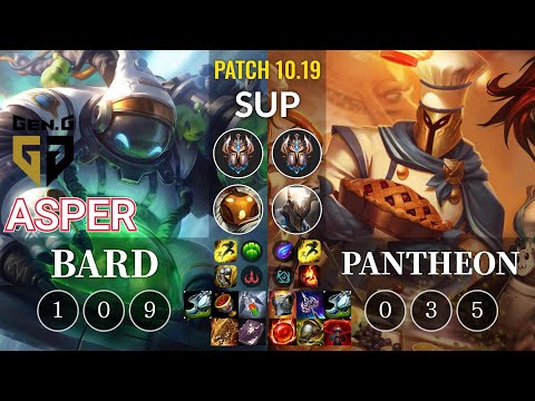 GEN Asper Bard vs Pantheon Sup - KR Patch 10.19
