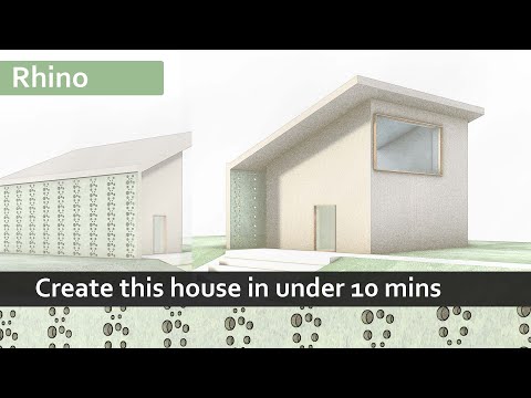 The fastest way to Model a House in Rhino! 10 mins!