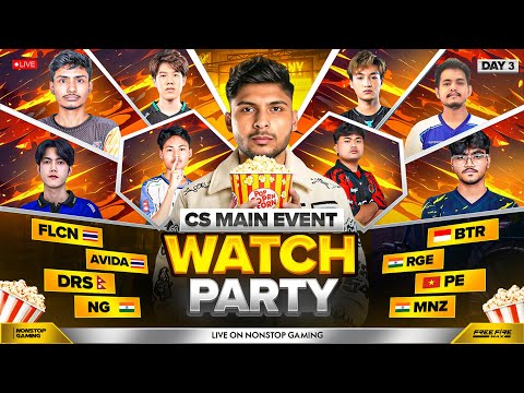 FFMAI CS QUARTER FINAL DAY-3 🔥 🇮🇳 WATCH PARTY 🍿 ||  RGE, NG, MNZ 🇮🇳 vs FLCN 🇹🇭, PE 🇻🇳 BTR 🇮🇩 DRS 🇳🇵