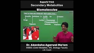Superb Trick: Secondary Metabolites | Biomolecules | #aamam #neet2023 #biologytricks #etoos #ytshort
