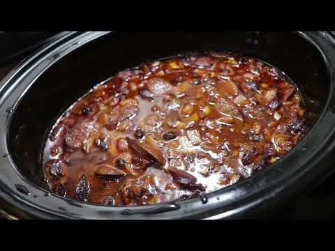 BBQ Beans and Kielbasa Crockpot style