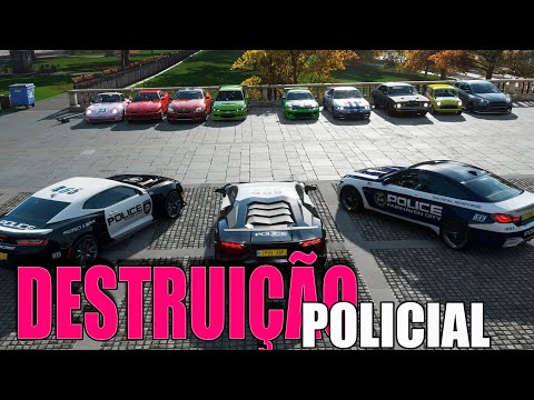DESTRUIÇÃO POLICIAL- fiz a maior bagunça com os PRO - FORZA HORIZON 4 ONLINE.
