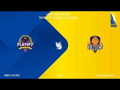 4.KOLO KSBIH SEZONA 2025/2026  ŽKK PLAY OFF SARAJEVO vs OKK ZENICA