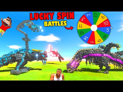 LUCKY MYSTERY SPIN BATTLES with SHINCHAN vs CHOP vs AMAAN-T in Animal Revolt Battle Sim CUSTOM UNITS