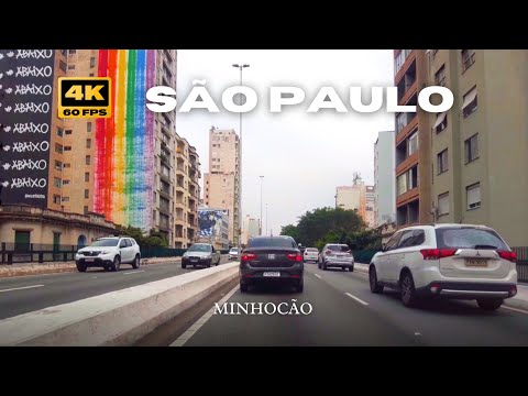 Minhocão, Elevado Presidente João Goulart, São Paulo, Brasil, 4K