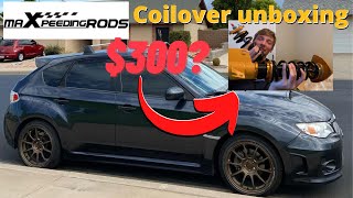 MAXPEEDINGRODS SUBARU WRX COILOVER UNBOXING!!!