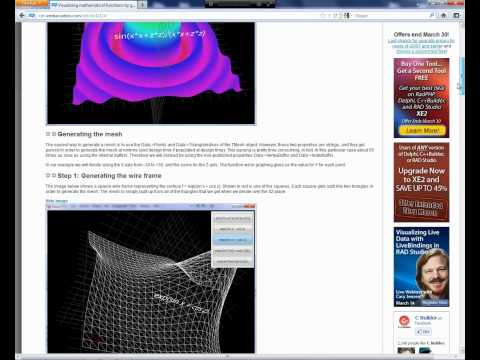 Visualizing Mathematical Functions by Generating Custom Meshes using FireMonkey and C++Builder