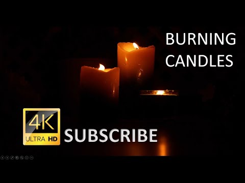4K 10 HOURS  Burning Candles - Relaxing Candle Flames