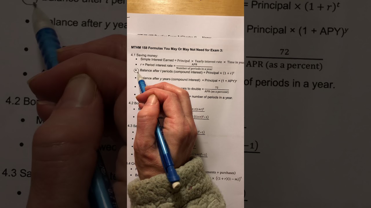 Mthm 158 Practice Exam 3 Question 1