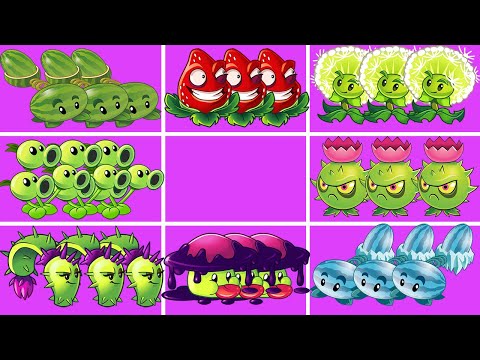 08 AOE Plants Battlez Vs 04 Round Team Zombie - Who Is The Best? - PvZ 2 Discovery
