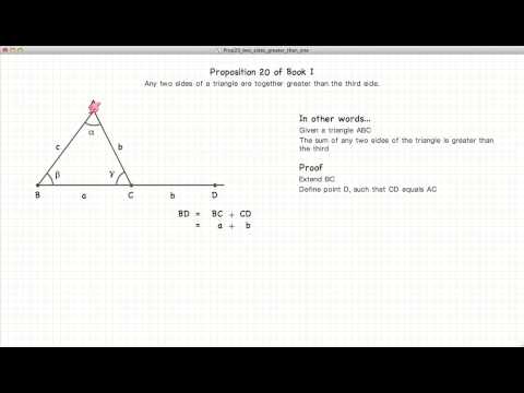 Euclid's Elements Book 1 - Proposition 20