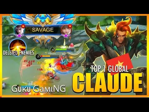 PERFECT SAVAGE | FATAL BLAZING DUET! TOP1 GLOBAL CLAUDE GAMEPLAY BY GUKU GAMING