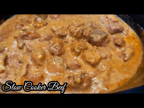 Slow Cooker Beef and Mushroom | Beef with Cream of...