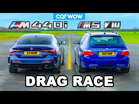 BMW M5 V10 Touring v BMW M440i: DRAG RACE