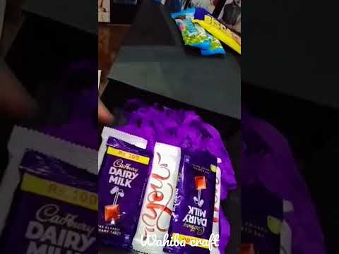 Anniversary Gift 🤩Best Idea Best gift #craft #chocolate #valentinegift #art #shorts