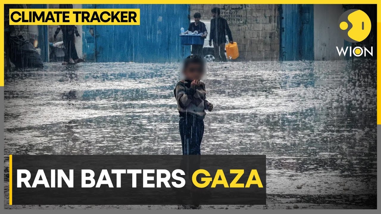 Gaza Floods: Winter Rains Leave Displaced Palestinians Freezing in Tents | WION Climate Tracker