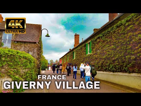 Giverny Normandy France - Walking Tour 4K - Beautiful French Village near Paris