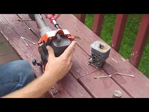 Husqvarna piston replace 124c 125c 125e 125ldx 125rj 128ld 128r