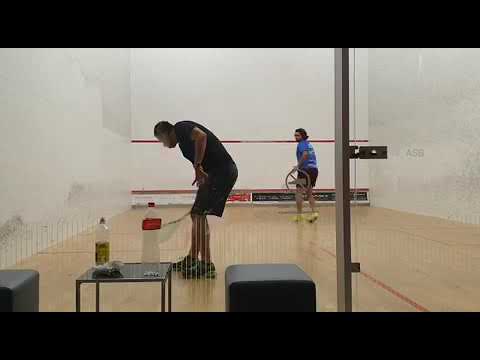 Squash: backhand lines drills with faizan khan coached by kaleemullah khan