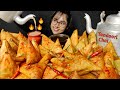 Eating Samosa And Tandoori Chai Mukbang Asmr Eating Big Bites Samosa Challenge Street Food